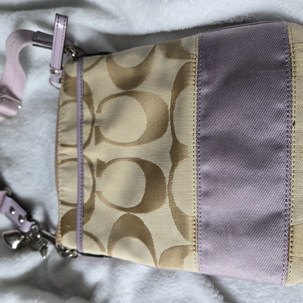 Coach Beige and Lavender Women's Bag